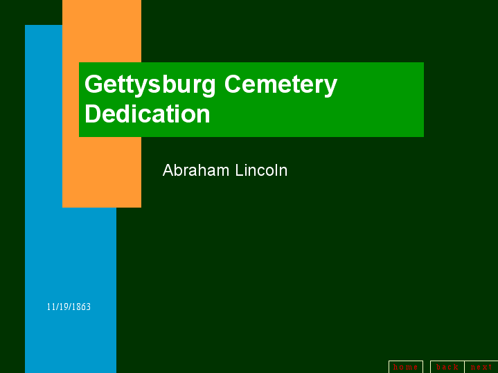 Gettysburg PPT, slide 1